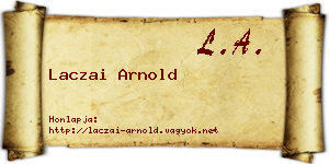 Laczai Arnold névjegykártya
